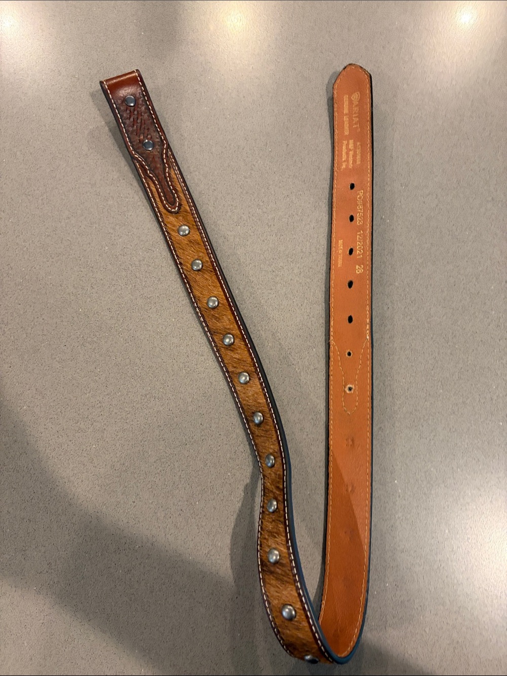 Ariat Brown Leather Studded Kids Belt